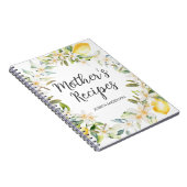 Zitronen Blume Wreath Mutter Kochrezeptur Notizblock (Rechte Seite)