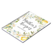 Zitronen Blume Wreath Mutter Kochrezeptur Notizblock (Linke Seite)