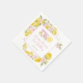 Zitronen Blumen Geburtstag Serviette (Ecke)