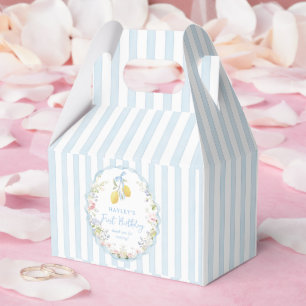 Zitronen-Blumenblaue Geburtstagsgeschenkbox Geschenkschachtel