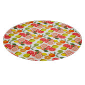 Zitronen-Blumenweißes Gänseblümchen-Muster Schneidebrett (Ecke)