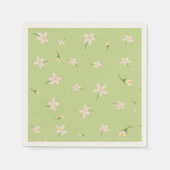 Zitronen-Blütenmuster-Papier-Serviette Serviette (Vorderseite)