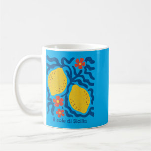 Zitronen Boho Floral Sole Di Sizilien Reise Urlaub Kaffeetasse