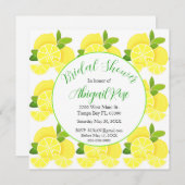 Zitronen-Brautparty Einladung (Vorne/Hinten)