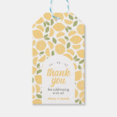 Zitronen-Brautparty oder Hochzeit Personalisiert Geschenkanhänger (Vorderseite)