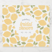 Zitronen-Brautparty oder Hochzeit Personalisiert Schaumweinetikett (Einzelnes Label)