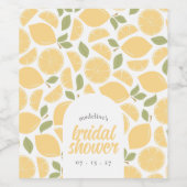 Zitronen-Brautparty oder Hochzeit Personalisiert Weinetikett (Einzelnes Label)