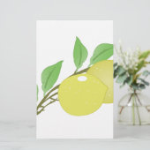 Zitronen Briefpapier (Stehend Vorderseite)