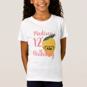 Zitronen-Charakter-Geburtstagsshirt für Mädchen T-Shirt