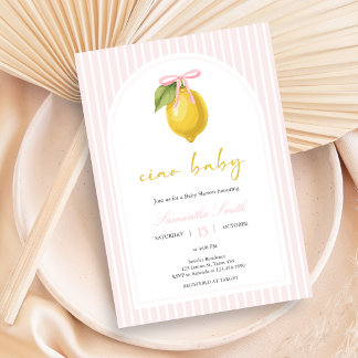 Zitronen Ciao Baby Shower Einladung