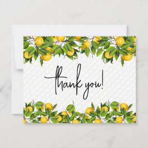 Zitronen Danke Mitteilungskarte