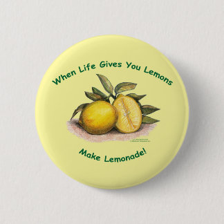 Zitronen des Lebens - Knopf Button
