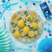 Zitronen-Design-Papierplatte Pappteller (Party)
