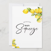 Zitronen, die sie gefunden hat ihr Haupt-Squeeze-B Einladung (Rückseite)