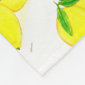 Zitronen drucken Gelbe Früchte Fleecedecke (Ecke)