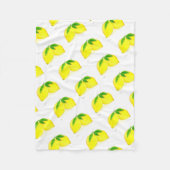 Zitronen drucken Gelbe Früchte Fleecedecke (Vorderseite)