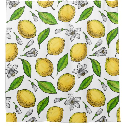 Zitronen Duschvorhang (Vorderseite)