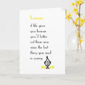 Zitronen - ein lustiges und gutes Gedicht Karte (Gelbe Blume)