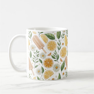 Zitronen-Eis am Stiel & Gänseblümchen-Blumen-Tasse Kaffeetasse
