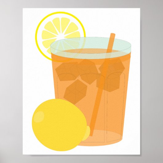 Zitronen-Eistee Poster (Vorne)