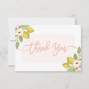 Zitronen Floral Dankeskarten Dankeskarte