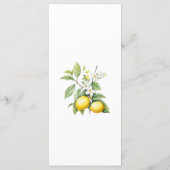 Zitronen floral Menü Menükarte (Rückseite)