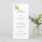 Zitronen floral Menü Menükarte (Stehend Vorderseite)