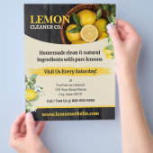 Zitronen Flyer Vorlage (Hand)