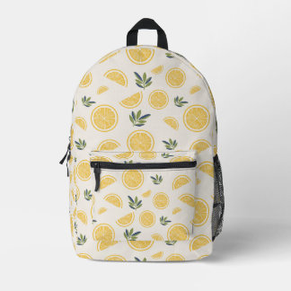 Zitronen-Frische-Botanisches-Design Bedruckter Rucksack