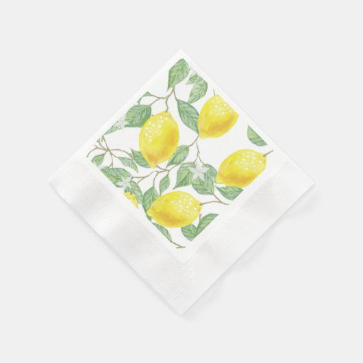 Zitronen für das Design von Wein Serviette (Ecke)