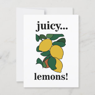 Zitronen-Gelb-Frucht Postkarte