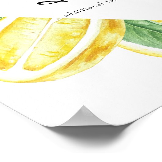 Zitronen Gelb | Zitrusfrüchte | Benutzerdefinierte Poster (Ecke)