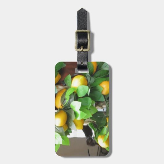 Zitronen Gepäckanhänger (Vorderseite vertikal)