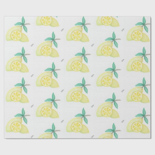 Zitronen Geschenkpapier (Flach)