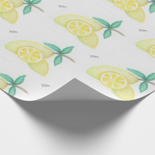 Zitronen Geschenkpapier (Ecke)