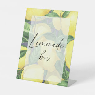 Zitronen - Getränke - Limonade Bar Sockelschild
