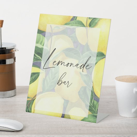 Zitronen - Getränke - Limonade Bar Sockelschild (In SItu)