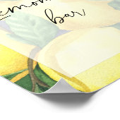 Zitronen - Getränke - Limonadenbar Poster (Ecke)