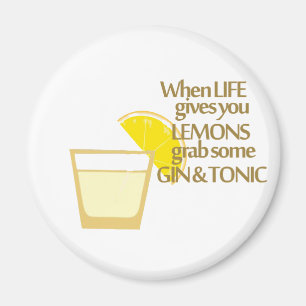 Zitronen-Gin Tonic Magnet