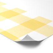Zitronen Gingham-Schleife Gartenparty Willkommen Poster (Ecke)