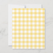 Zitronen-Gingham-Sommer-Garten-Geburtstagseinladun (Rückseite)
