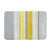 "Zitronen-" graue und gelbe abstrakte Kunst Badematte (Vorderseite)