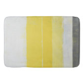 "Zitronen-" graue und gelbe abstrakte Kunst Badematte (Vorderseite)