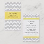 Zitronen-graue Zickzack Retro Geschäfts-Karten Visitenkarte (Vorne/Hinten)