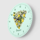Zitronen Große Wanduhr (Winkel)