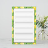 Zitronen-Hintergrund-Muster Briefpapier (Stehend Vorderseite)