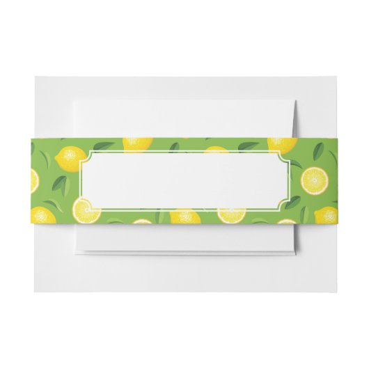 Zitronen-Hintergrund-Muster Einladungsbanderole (Vorderseite Beispiel)