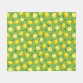 Zitronen-Hintergrund-Muster Fleecedecke (Vorderseite (Horizontal))