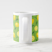 Zitronen-Hintergrund-Muster Jumbo-Tasse (Rückseite)
