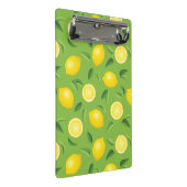 Zitronen-Hintergrund-Muster Mini Klemmbrett (Schrägansicht)